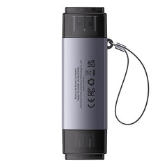 Baseus Lite Series USB-A & Type-C to SD/TF Card Reader -Dark Gray