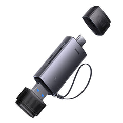Baseus Lite Series USB-A & Type-C to SD/TF Card Reader -Dark Gray