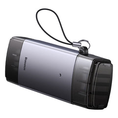 Baseus Lite Series USB-A & Type-C to SD/TF Card Reader -Dark Gray