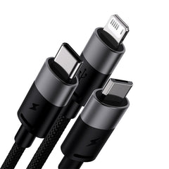 Baseus 3 in 1 USB-A to C+L+M Charing Cable 1.2M