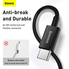 Baseus Superior Series 20 W PD Fast-Charging Cable | USB-C to iPhone | ABS + TPE | 0.25 m – 2 m (Black / White)