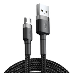 Baseus cafule Cable USB For Micro 2.4A 0.5m Gray+Black