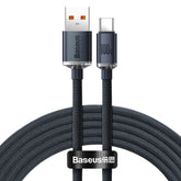 Baseus Crystal Shine Series USB-A to Type-C Charging Cable 100W 2M Black