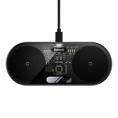 Baseus Digital LED Display 2in1 Wireless Charger 20W Black Universal version