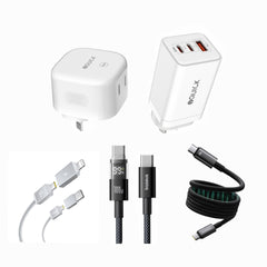 iQuick 100W 4-Port Charger Power Strip + Baseus Fast Charging Cable Set | SuperCharge Power Station Bundle