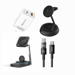 iQuick Twig + T6 Wireless Chargers + 45W GaN Adapter | Smart Power Sync Super Fast Charging Bundle