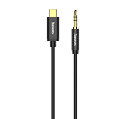 Baseus Stereo Audio AUX Cable 3.5MM Mini Jack Type-C for Smartphone 100W 1.2M Black