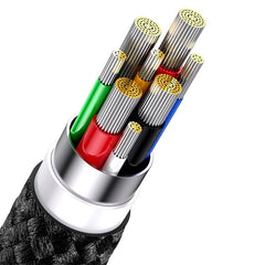 Baseus Flash Series Ⅱ One-for-three Fast Charging Cable Black