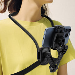 ACEFAST E33 Neck-Hanging Hands-Free Phone Holder for POV Recording - Black