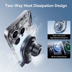 Baseus PrimTrip VC1 Pro Magnetic Wireless Charging Car Mount (QI2 Certified | 15W Fast Charge | Built-in Cooling Fan)