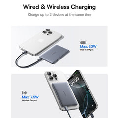 Baseus PicoGo AM41 Ultra-Slim Magnetic Power Bank 5000mAh 20W (Cosmic) – MagSafe-Compatible, Ultra Thin, 15W Wireless