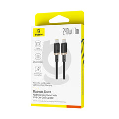 Baseus "Classical Karful" 240W Type-C to Type-C Fast Charging Cable 1m Gold & Black