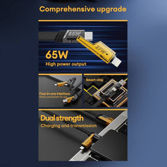 Transformers TF-A15 Deformed 4-in-1 Charging Cable 65W Super Fast Braided Cable (4FIX-1M)