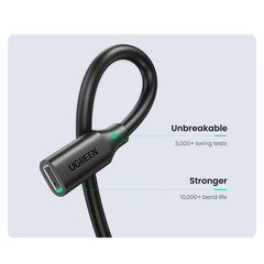 UGREEN Type-C/M to Type-C/F Gen2 5A Extension Cable 1M Black