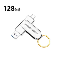 MOVE SPEED 32-128GB YSULDP 2 in 1 USB Type-C Flash Drive