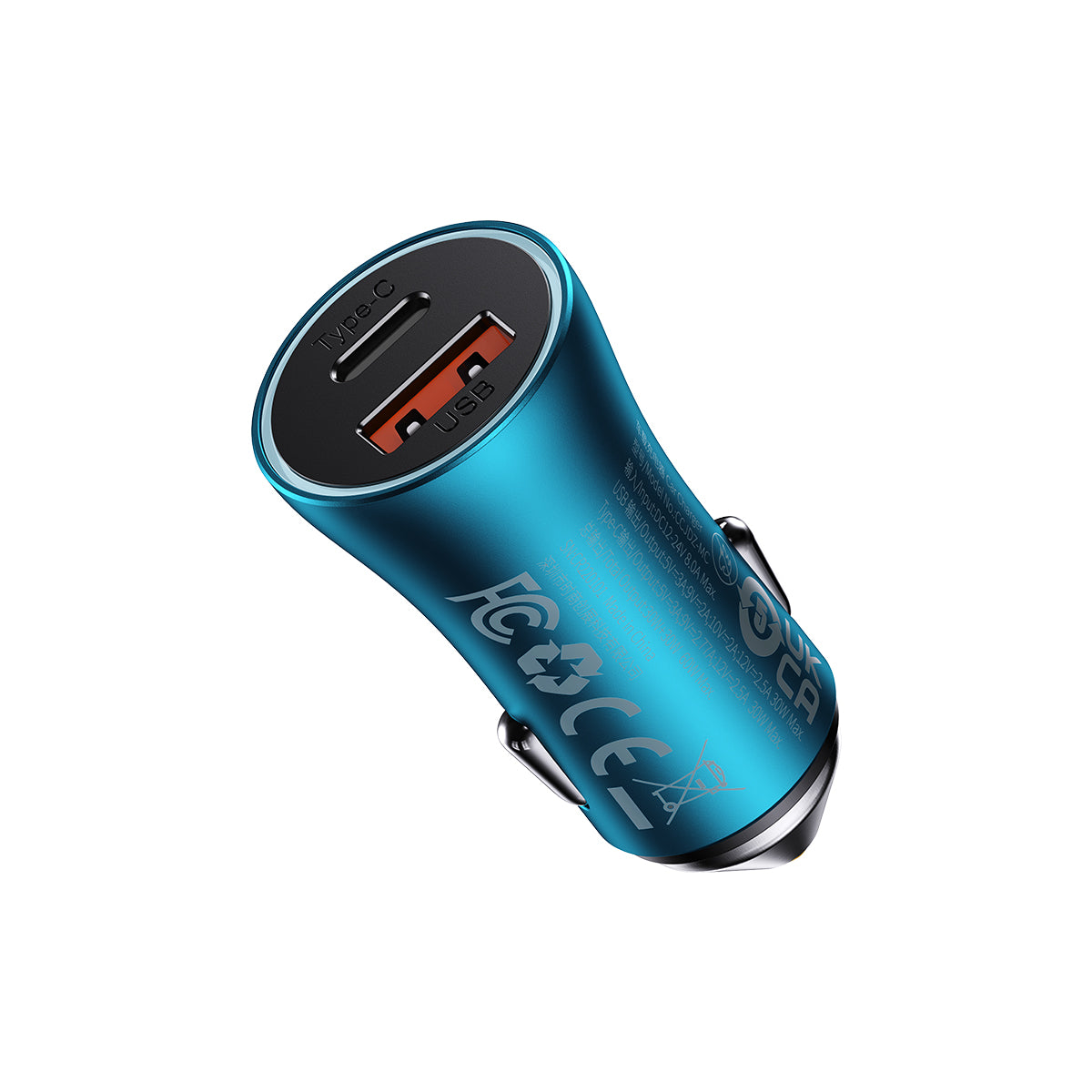 Baseus Golden Contactor Max 60W USB-C + USB-A Dual-Port Car Charger