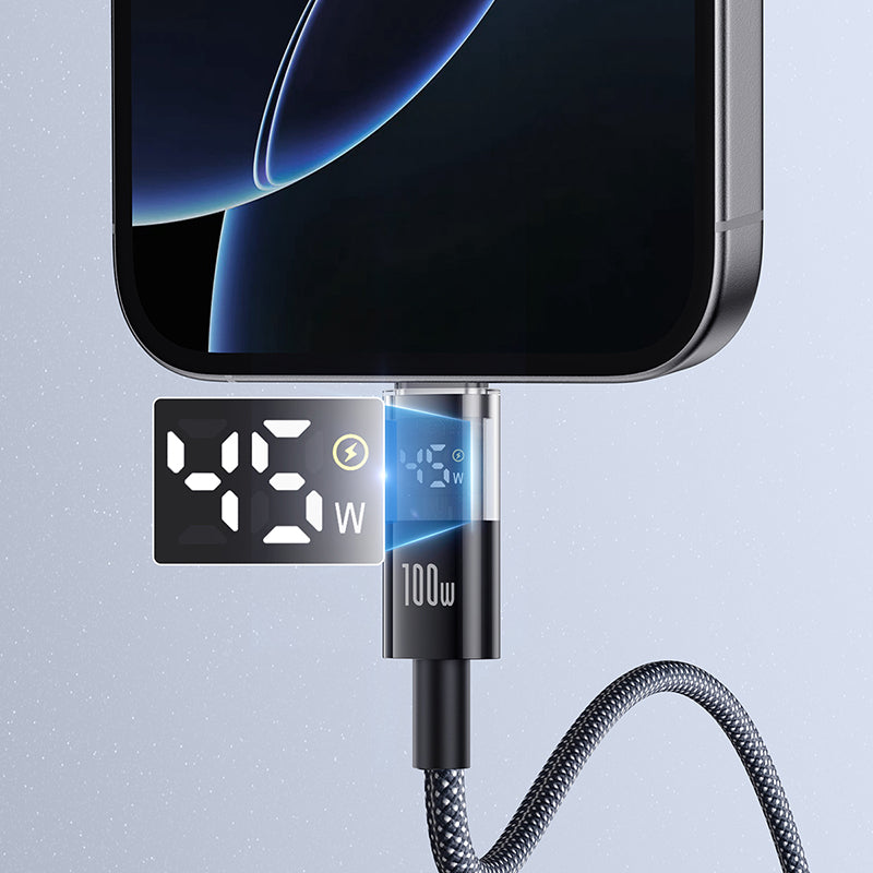 Baseus Display 2 Fast Charging Data Cable USB-C to USB-C 1M&2M 100W – Black