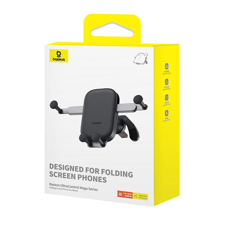 Baseus UltraControl Mega Series Folding Screen Phone Car Mount Cluster Black