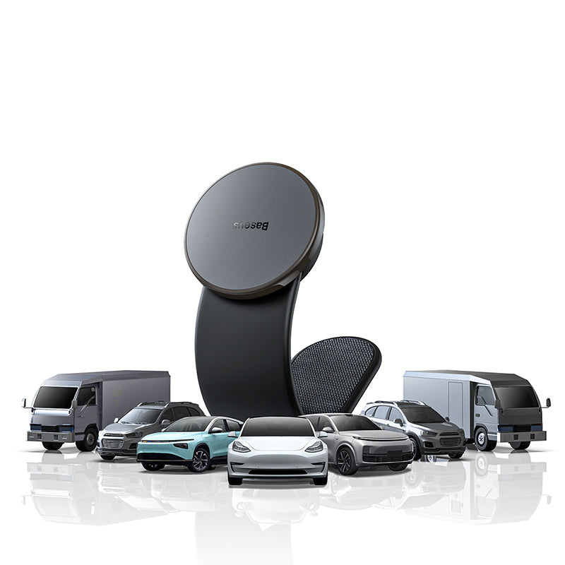 Baseus C02 Pro Series Magnetic Wireless Charging Car Mount-Cluster Black