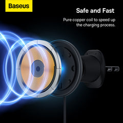 Baseus CW01 Magnetic Wireless Charging Car Mount Air Vent Version 15W Cluster Black
