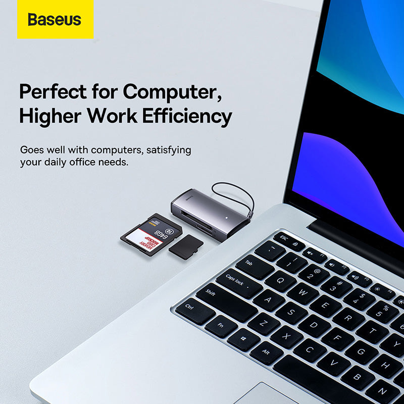 Baseus Lite Series Adapter SD / TF USB Card Reader-Dark Gray
