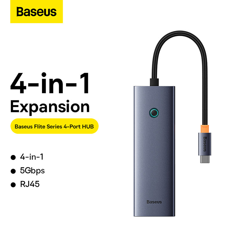 Baseus Flite Series 4-Port Type C HUB Docking Station