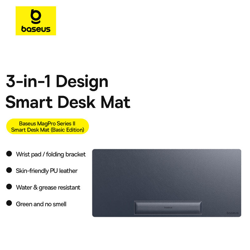 Baseus MagPro Series II Smart Desk Mat (with Wireless Charger) Cosmic Black