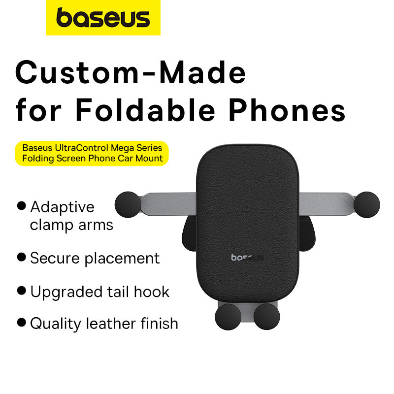 Baseus UltraControl Mega Series Folding Screen Phone Car Mount Cluster Black