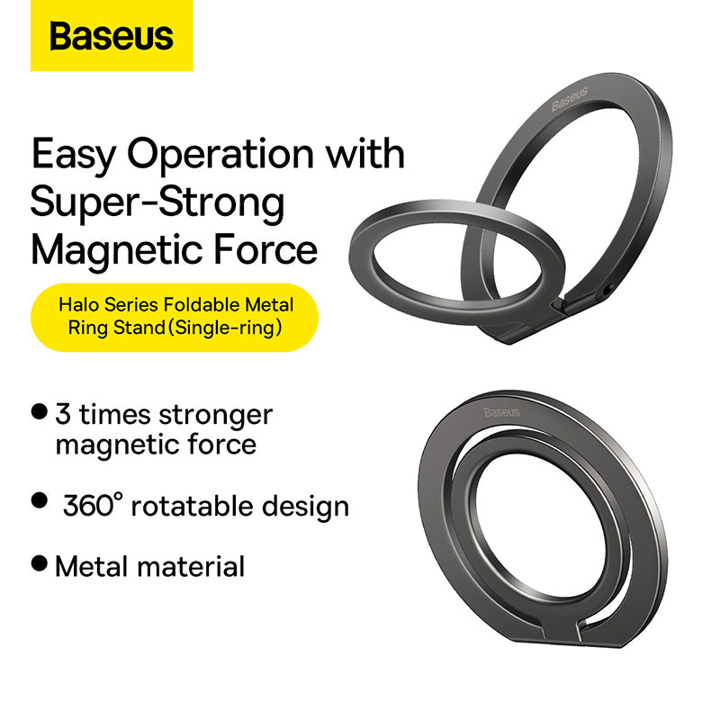 Baseus Halo Series Foldable Metal Ring Phone Stand (Single-ring)