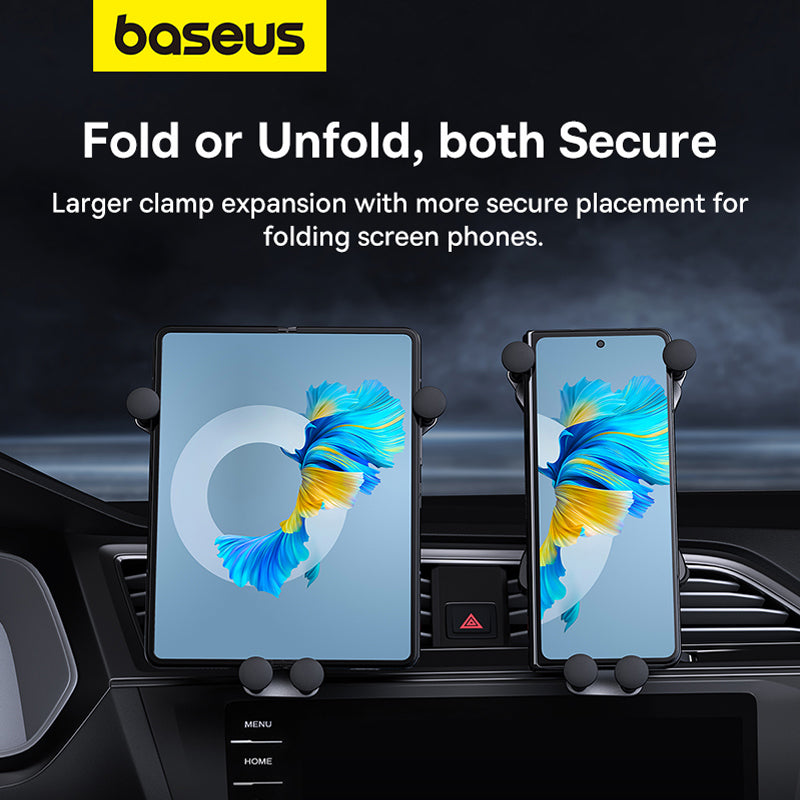 Baseus UltraControl Mega Series Folding Screen Phone Car Mount Cluster Black