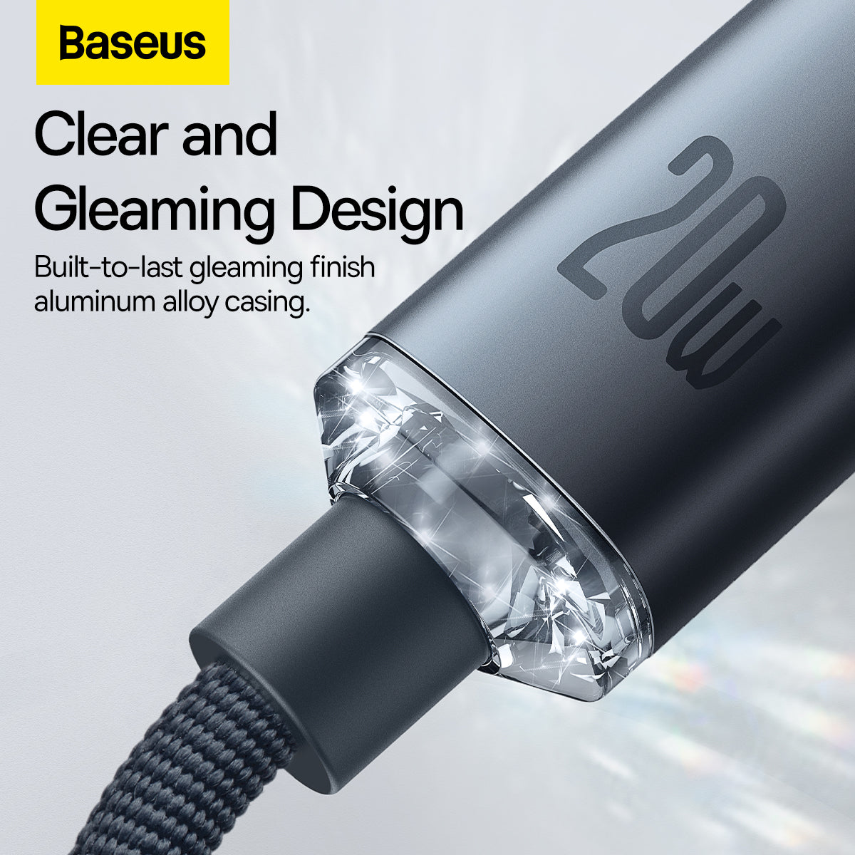 Baseus Crystal Shine Series Type-C to Lightning Charging Cable 20W 2M Black