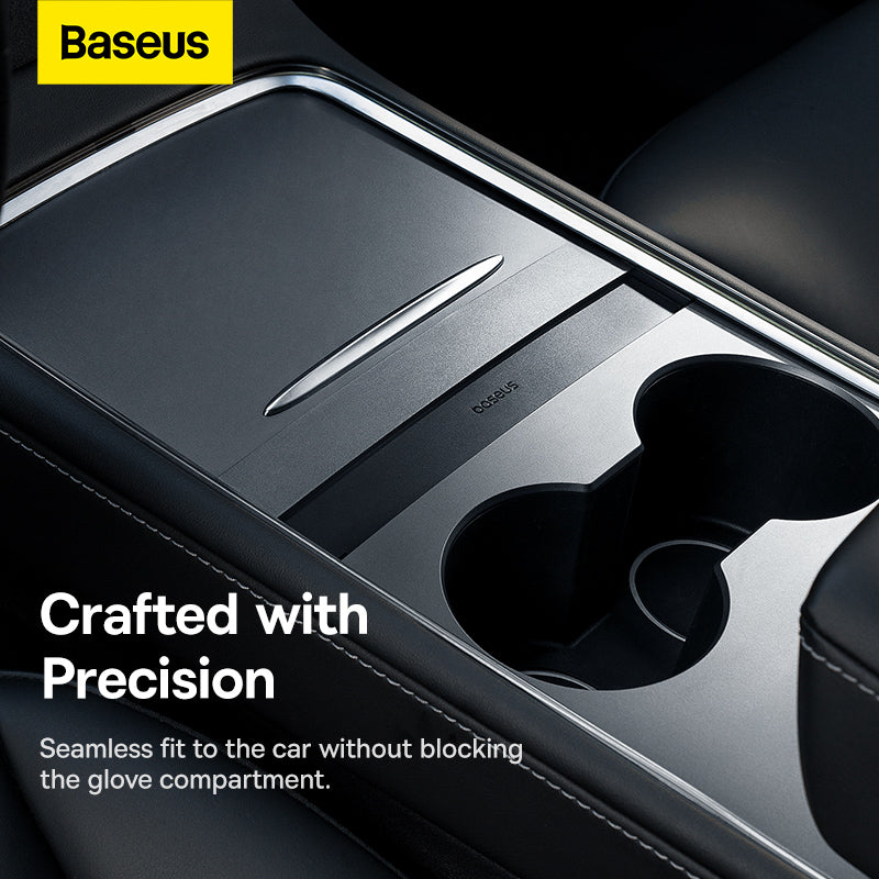Baseus T-Space Series HUB for Tesla Cars (With a retractable 45W type-C cable)-Cluster Black