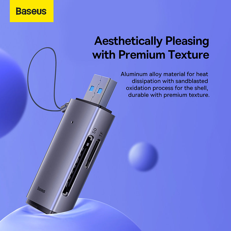 Baseus Lite Series Adapter SD / TF USB Card Reader-Dark Gray