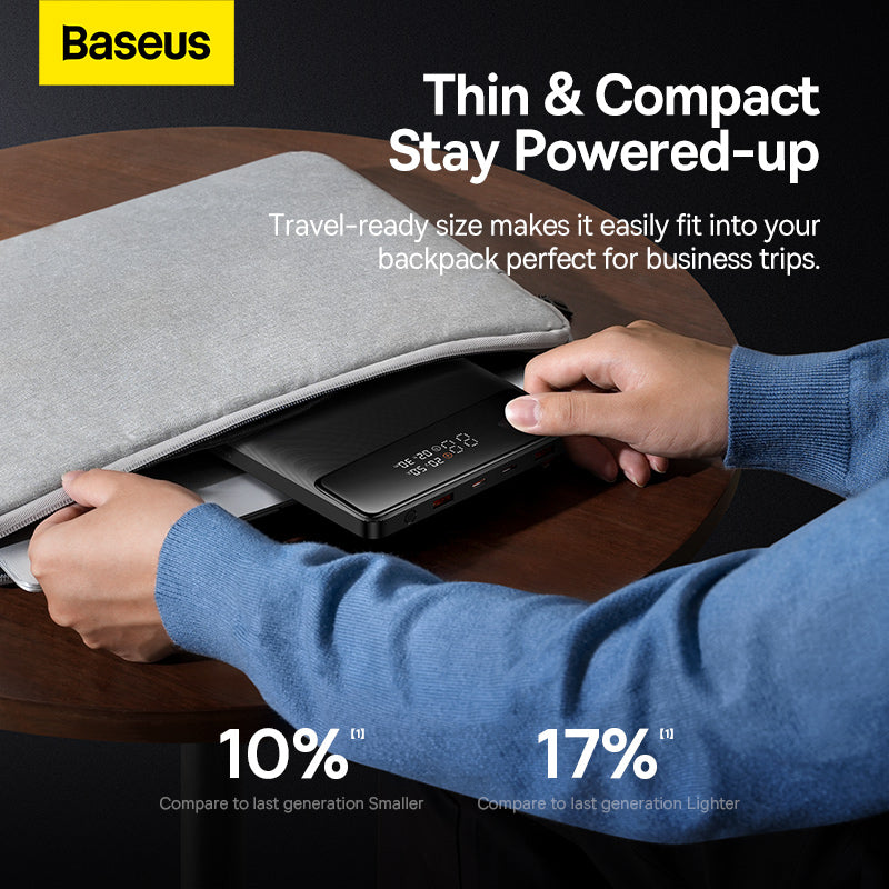 Baseus Blade Power 20K 100W 4-Port Power Bank with Digital Display (Black)