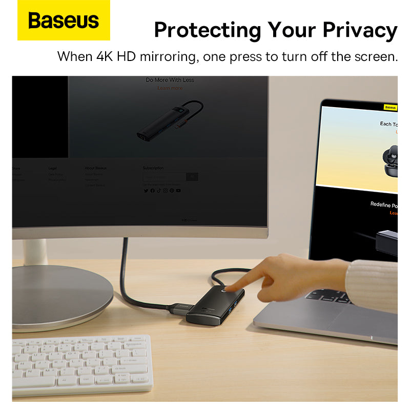 Baseus Lite Series 6-Port Type-C HUB Docking Station Black