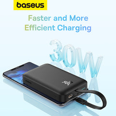 Baseus Magnetic Mini 10K 30W Wireless Charging Power Bank with Charging Cable
