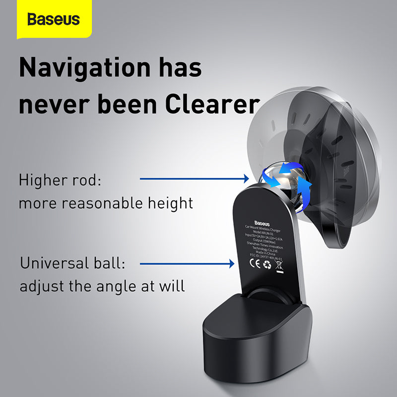 Baseus Big Energy Wireless Charging Car Mount 15W Black