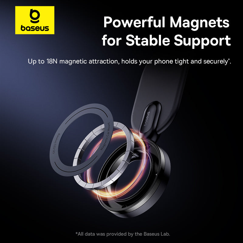 OS-Baseus PrimeTrip Series C02 Go Magnetic Car Phone Mount (Stick-on Type) Cluster Black