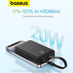 Baseus Magnetic Mini 10K 20W Wireless Charging Power Bank with Charging Cable
