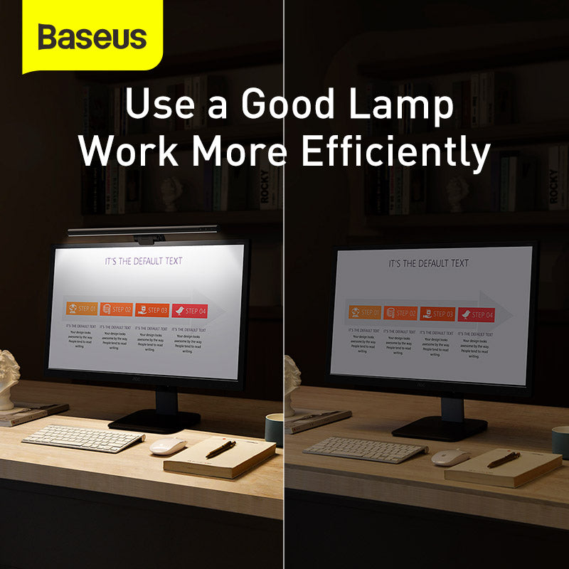 Baseus i-wok Series USB Stepless Dimming Screen Hanging Light (Youth) Black