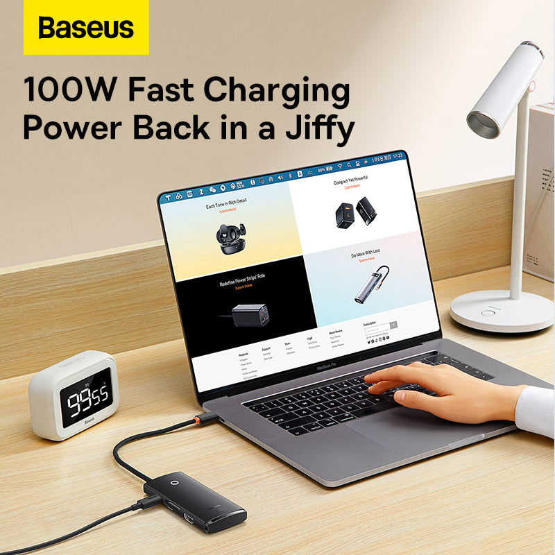 Baseus Lite Series 6-Port Type-C HUB Docking Station Black