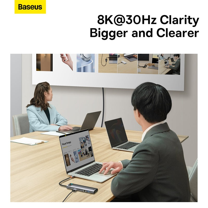 Baseus Metal Gleam Series 12-in-1 Multifunctional Type-C HUB Docking Station Gray