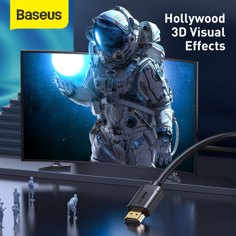 Baseus high definition Series HDMI To HDMI Adapter 1/5/8M Cable Black
