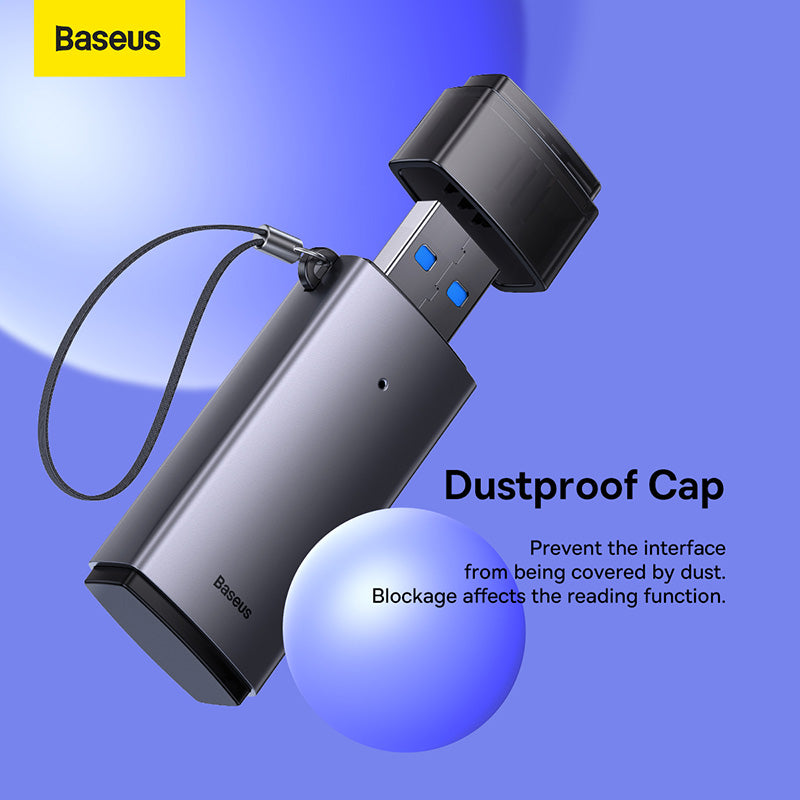 Baseus Lite Series Adapter SD / TF USB Card Reader-Dark Gray