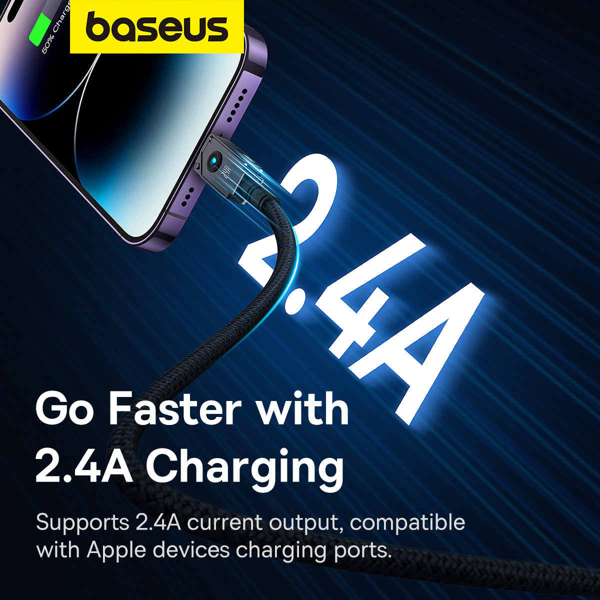 Baseus Unbreakable Series USB-A to Lightning Charging Cable 1M