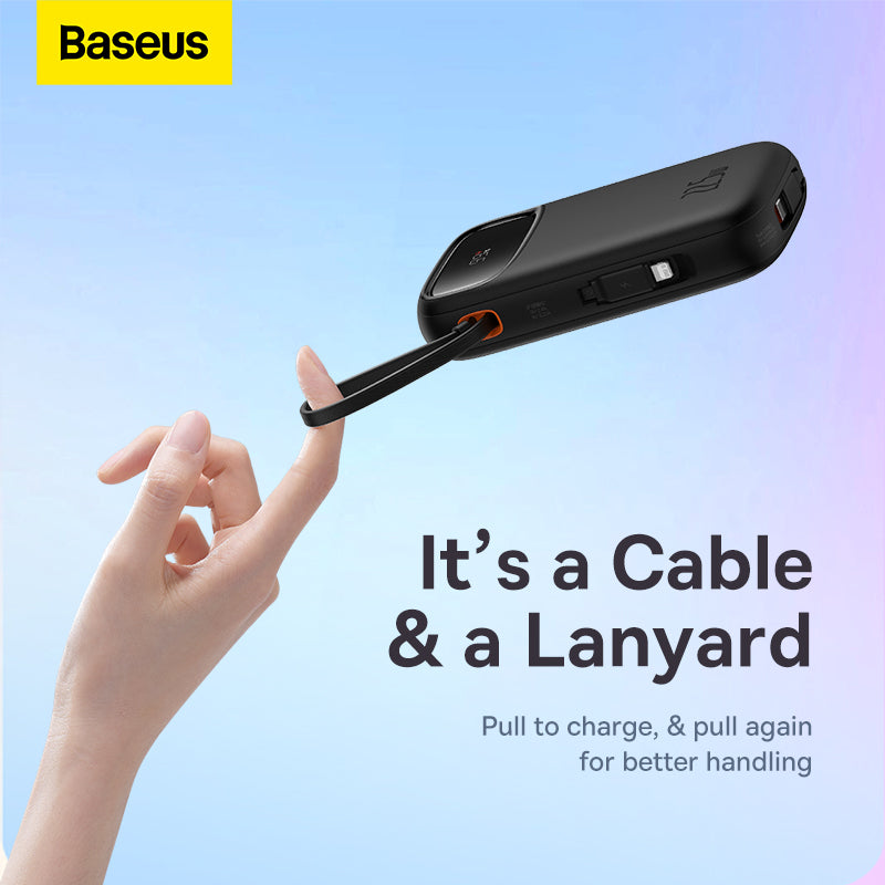 Baseus Qpow2 20K 22.5W Dual-Cable Digital Display 3-Port Power Bank