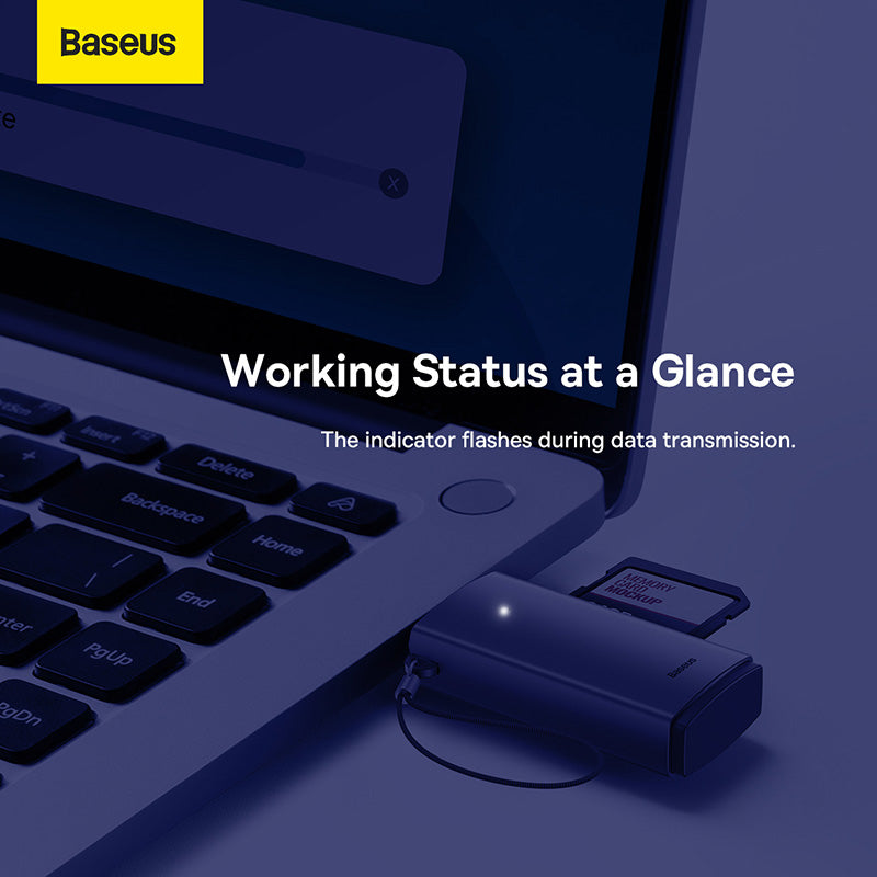 Baseus Lite Series Adapter SD / TF USB Card Reader-Dark Gray