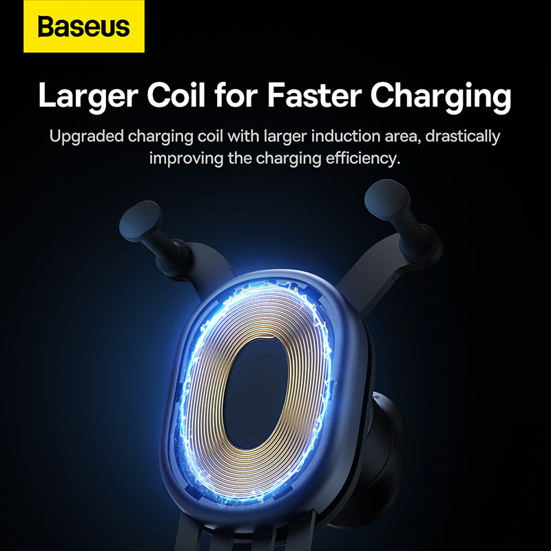 Baseus Stable Gravitational Wireless Charging Car Mount Pro 15W Black