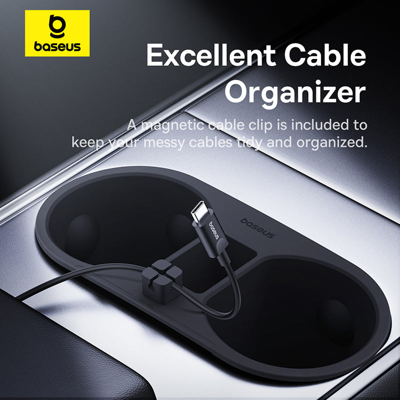 Baseus T-Space Series Cup Holder for Tesla Cluster Black