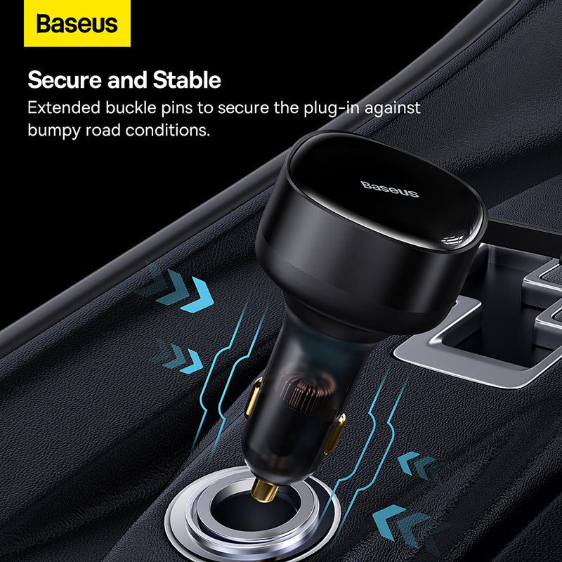 Baseus Enjoyment Pro 2-in-1 Car Charger (Black) - 2C